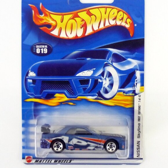 Hot Wheels Nissan Skyline #019 First Editions 7 of 42 Blue Die-Cast Car 2002 - Picture 1 of 1